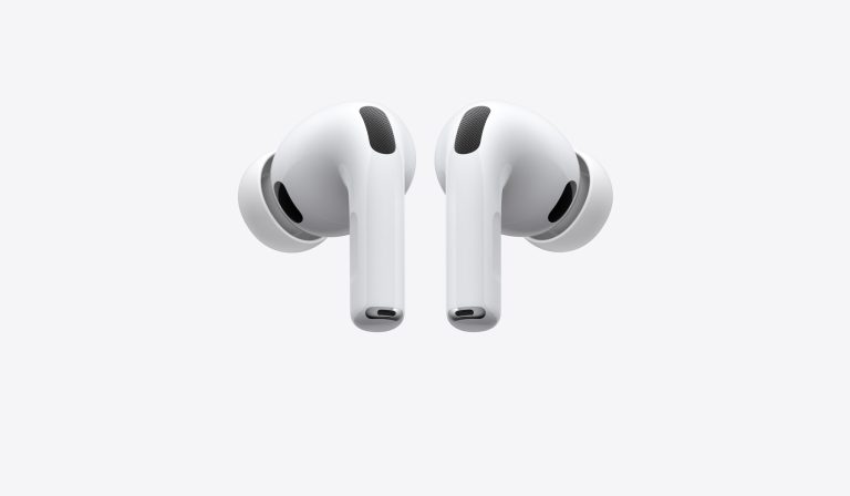 AirPods Pro 3 in white with silicone ear tips